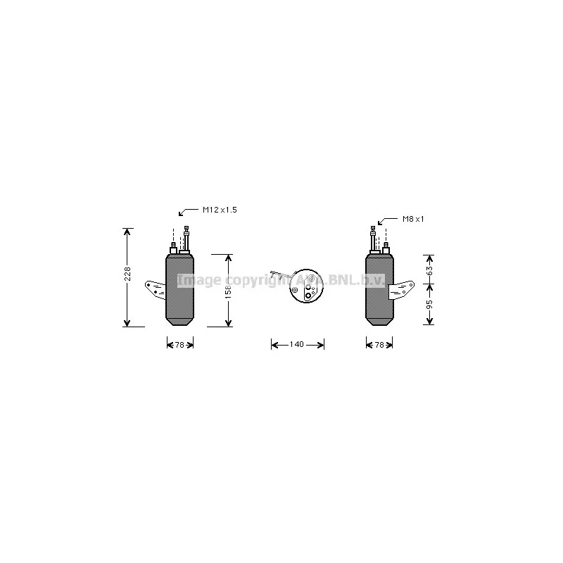 Filtre déshydratant, climatisation AVA QUALITY COOLING FDD297