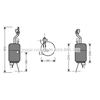 Filtre déshydratant, climatisation AVA QUALITY COOLING FDD310