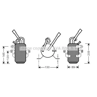 Filtre déshydratant, climatisation AVA QUALITY COOLING FDD311