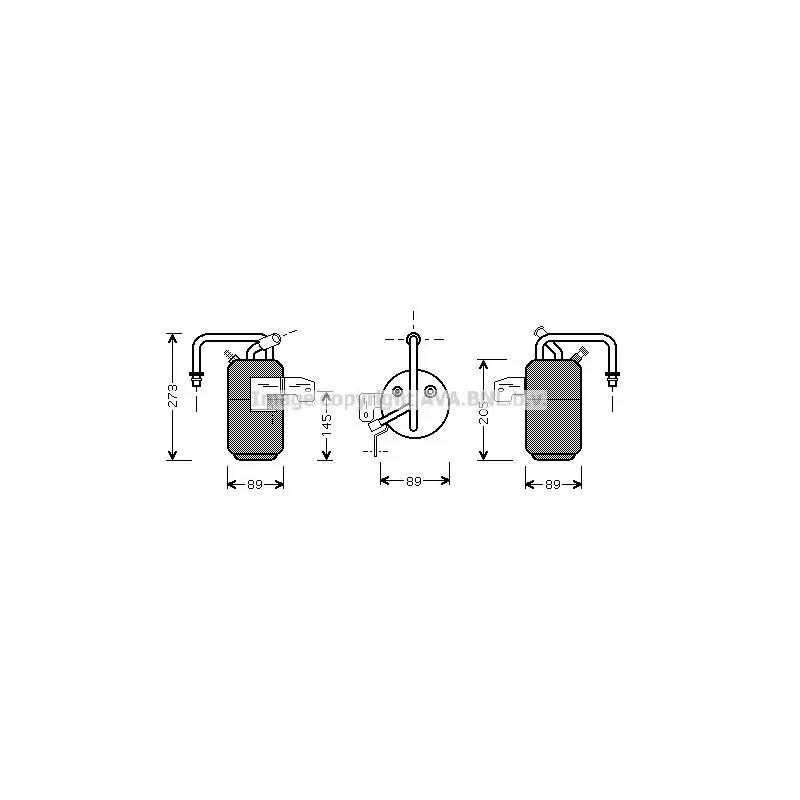 Filtre déshydratant, climatisation AVA QUALITY COOLING FDD331