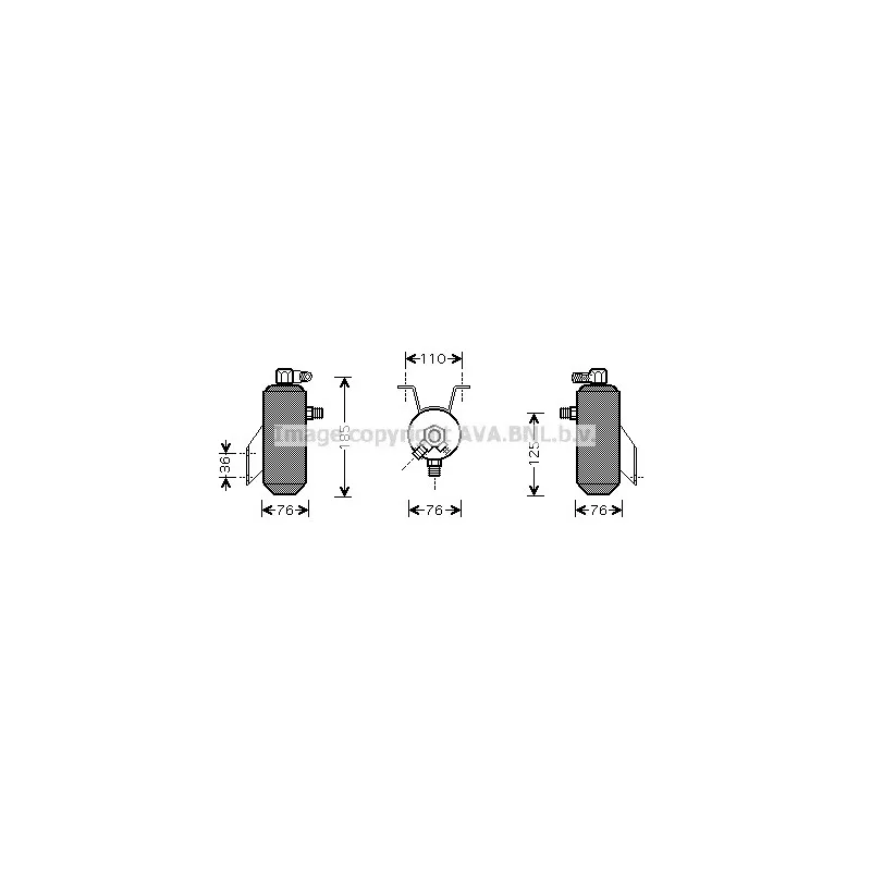 Filtre déshydratant, climatisation AVA QUALITY COOLING FDD342
