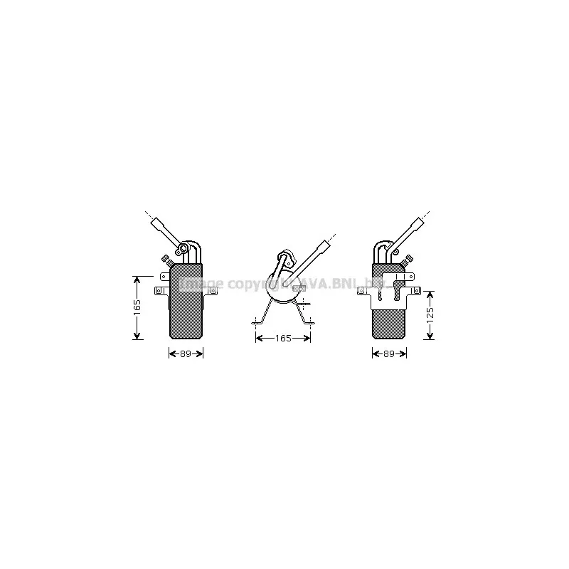 Filtre déshydratant, climatisation AVA QUALITY COOLING FDD374