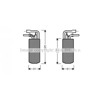 Filtre déshydratant, climatisation AVA QUALITY COOLING FDD384