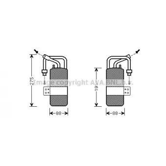Filtre déshydratant, climatisation AVA QUALITY COOLING FDD386
