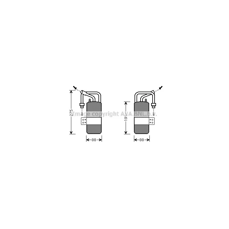 Filtre déshydratant, climatisation AVA QUALITY COOLING FDD386