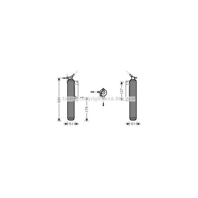 Filtre déshydratant, climatisation AVA QUALITY COOLING FDD390