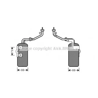 Filtre déshydratant, climatisation AVA QUALITY COOLING FDD466