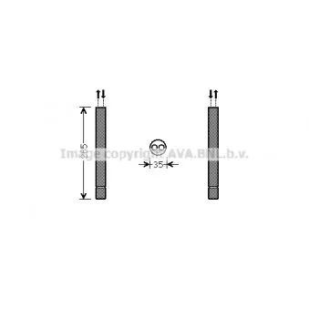 Filtre déshydratant, climatisation AVA QUALITY COOLING FDD599