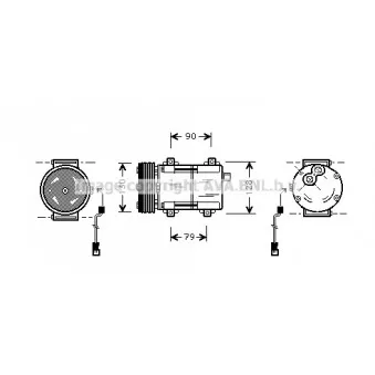 Compresseur, climatisation AVA QUALITY COOLING FDK160