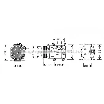 Compresseur, climatisation AVA QUALITY COOLING FDK171