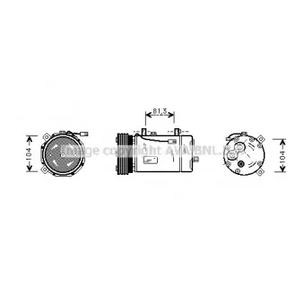 Compresseur, climatisation AVA QUALITY COOLING FDK267