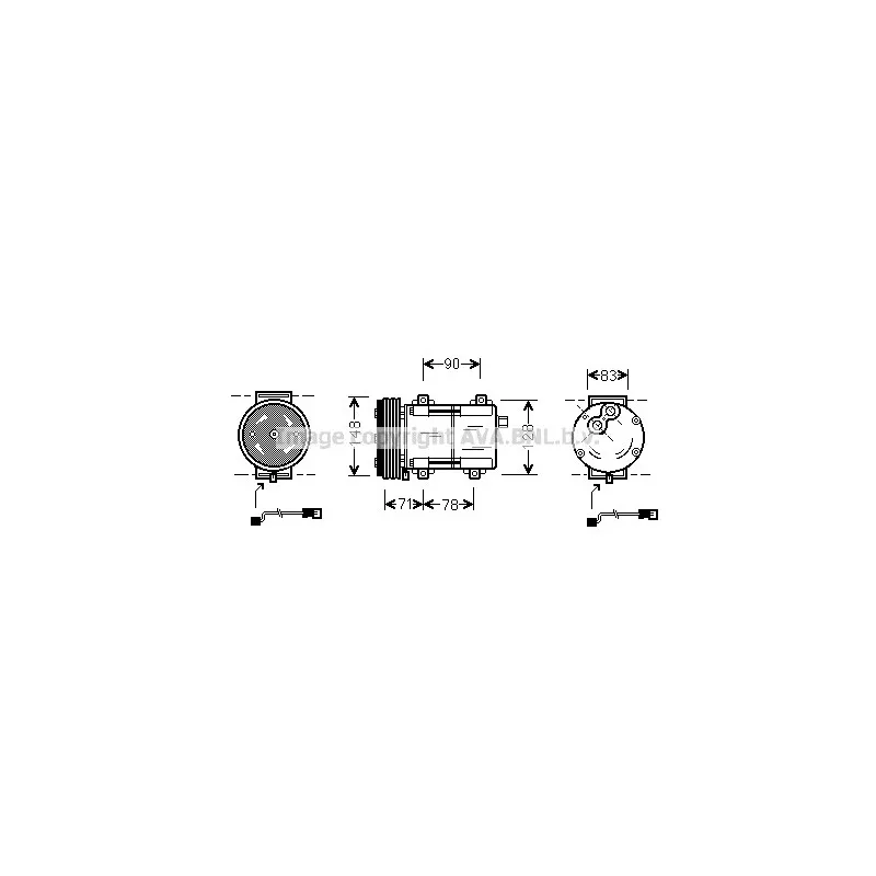 Compresseur, climatisation AVA QUALITY COOLING FDK283