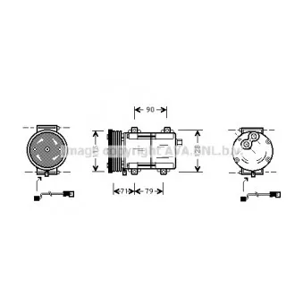 Compresseur, climatisation AVA QUALITY COOLING FDK284