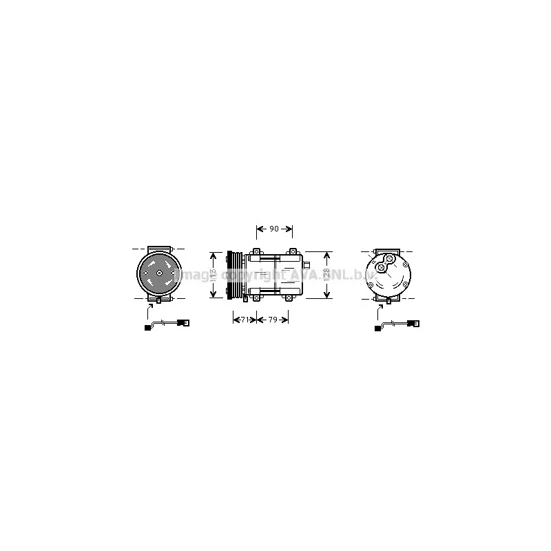 Compresseur, climatisation AVA QUALITY COOLING FDK284