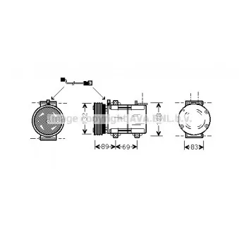 Compresseur, climatisation AVA QUALITY COOLING FDK290