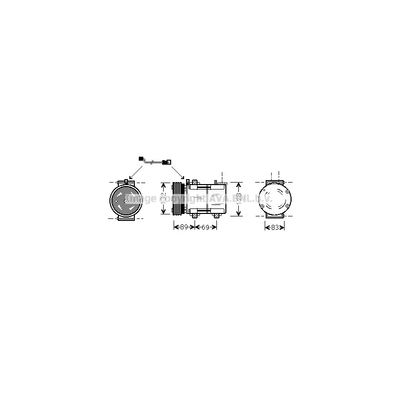 Compresseur, climatisation AVA QUALITY COOLING FDK290