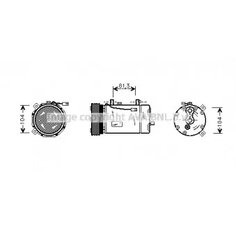 Compresseur, climatisation AVA QUALITY COOLING FDK294