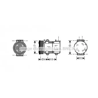 Compresseur, climatisation AVA QUALITY COOLING FDK322