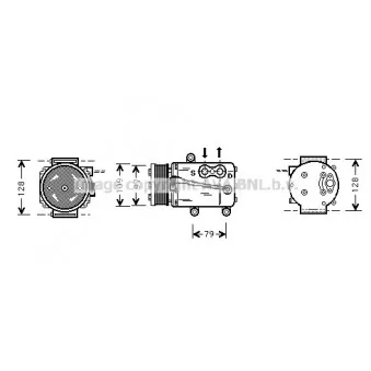 Compresseur, climatisation AVA QUALITY COOLING FDK340