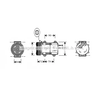 Compresseur, climatisation AVA QUALITY COOLING FDK351