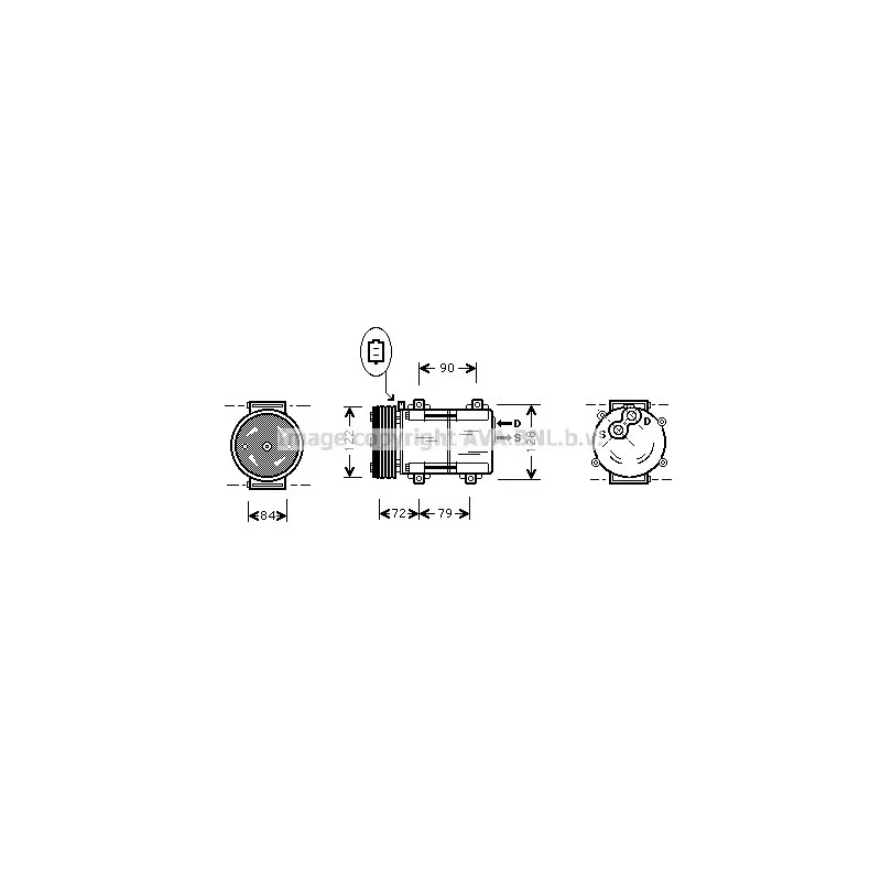 Compresseur, climatisation AVA QUALITY COOLING FDK351
