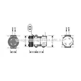 Compresseur, climatisation AVA QUALITY COOLING FDK352
