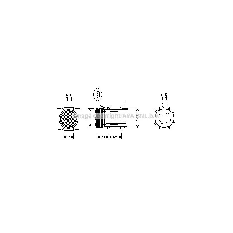 Compresseur, climatisation AVA QUALITY COOLING FDK352