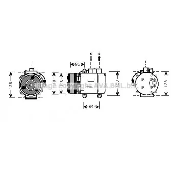 Compresseur, climatisation AVA QUALITY COOLING FDK357