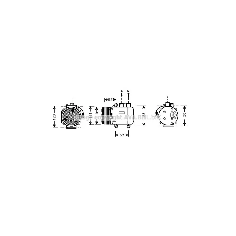 Compresseur, climatisation AVA QUALITY COOLING FDK357