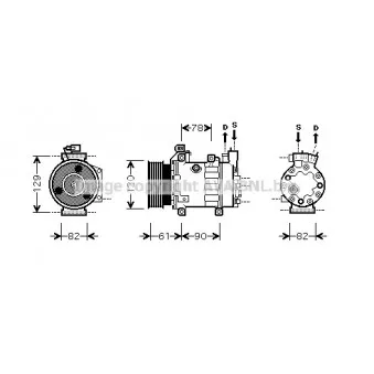 Compresseur, climatisation AVA QUALITY COOLING FDK363