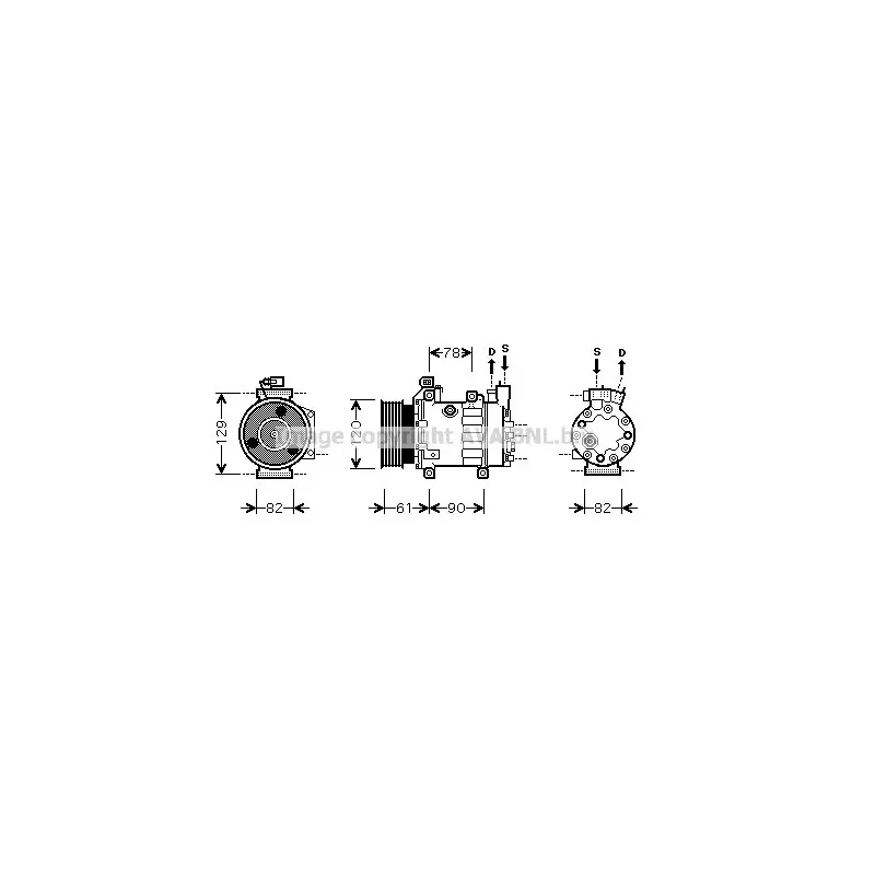 Compresseur, climatisation AVA QUALITY COOLING FDK363
