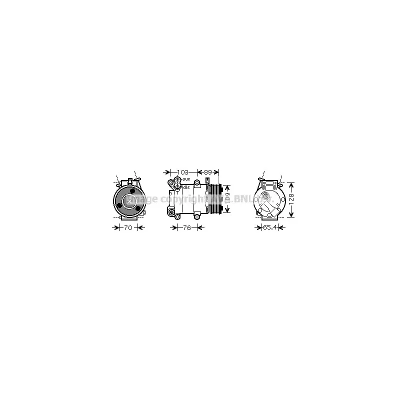 Compresseur, climatisation AVA QUALITY COOLING FDK392