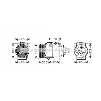 Compresseur, climatisation AVA QUALITY COOLING FDK394