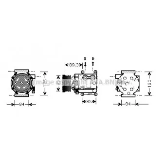 Compresseur, climatisation AVA QUALITY COOLING FDK402