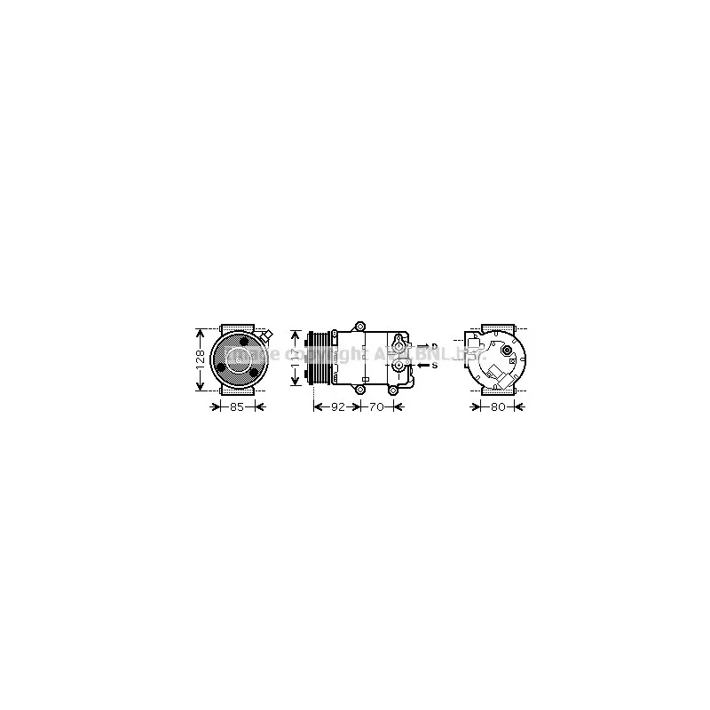 Compresseur, climatisation AVA QUALITY COOLING FDK415