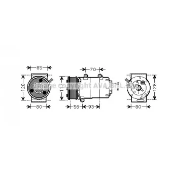 Compresseur, climatisation AVA QUALITY COOLING FDK416