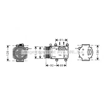 Compresseur, climatisation AVA QUALITY COOLING FDK419