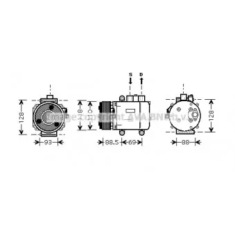 Compresseur, climatisation AVA QUALITY COOLING FDK420