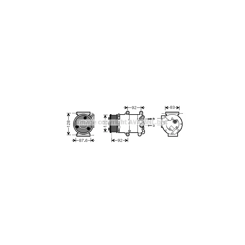 Compresseur, climatisation AVA QUALITY COOLING FDK430