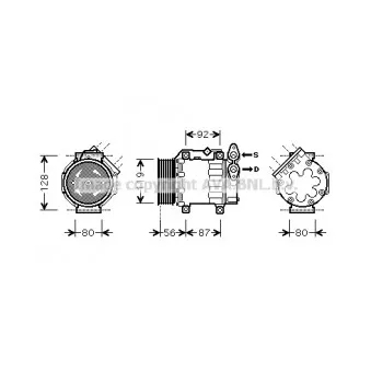 Compresseur, climatisation AVA QUALITY COOLING FDK431