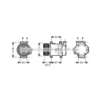 Compresseur, climatisation AVA QUALITY COOLING FDK432