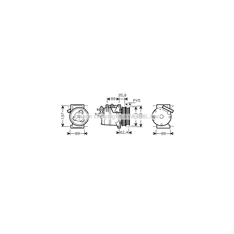 Compresseur, climatisation AVA QUALITY COOLING FDK433