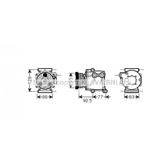 Compresseur, climatisation AVA QUALITY COOLING FDK434