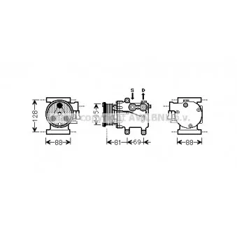 Compresseur, climatisation AVA QUALITY COOLING FDK437