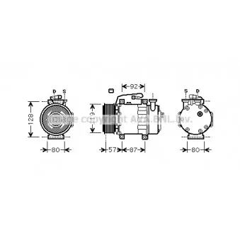 Compresseur, climatisation AVA QUALITY COOLING FDK468