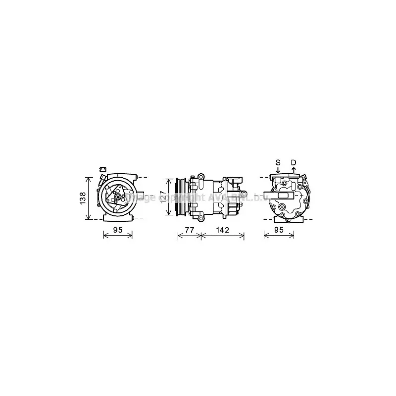 Compresseur, climatisation AVA QUALITY COOLING FDK469