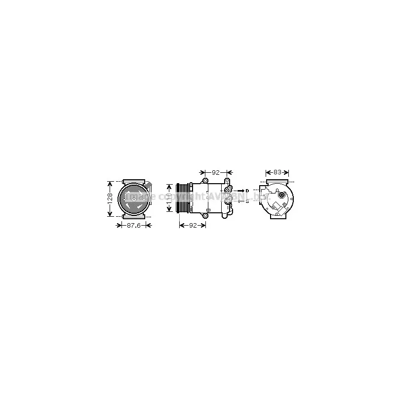Compresseur, climatisation AVA QUALITY COOLING FDK477