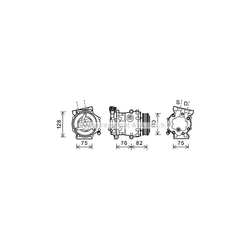 Compresseur, climatisation AVA QUALITY COOLING FDK479
