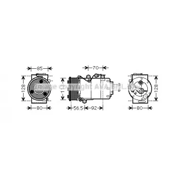 Compresseur, climatisation AVA QUALITY COOLING FDK497