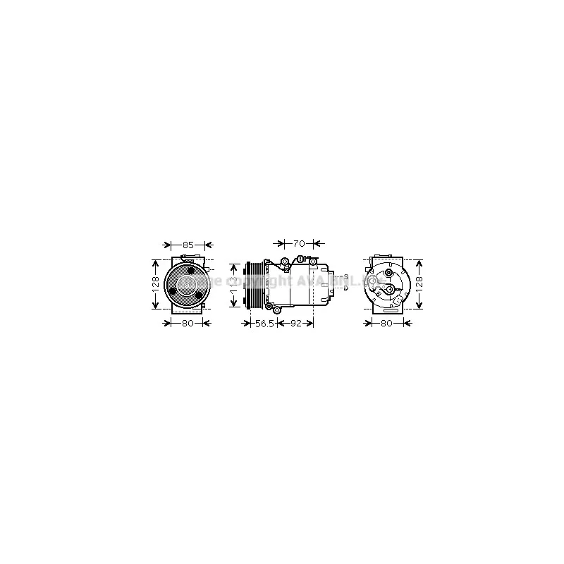 Compresseur, climatisation AVA QUALITY COOLING FDK497